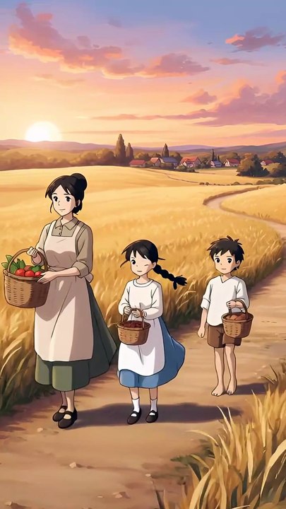 Family walking in village ❤️