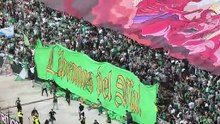 'Líbranos del mal', el tifo de la afición del Betis con mensaje al Sevilla
