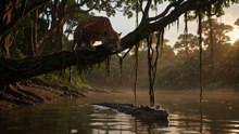 Jaguar vs Caiman – River Ambush ,Silent Strike From Above