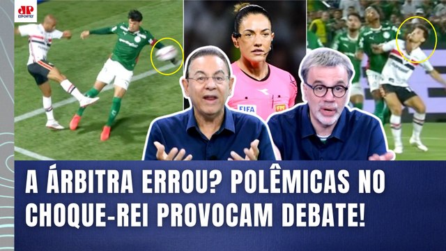 ABSURDO??? NÃO TEM DISCUSSÃO, cara! A ÁRBITRA... POLÊMICAS em PALMEIRAS x SÃO PAULO | FOI PÊNALTI?