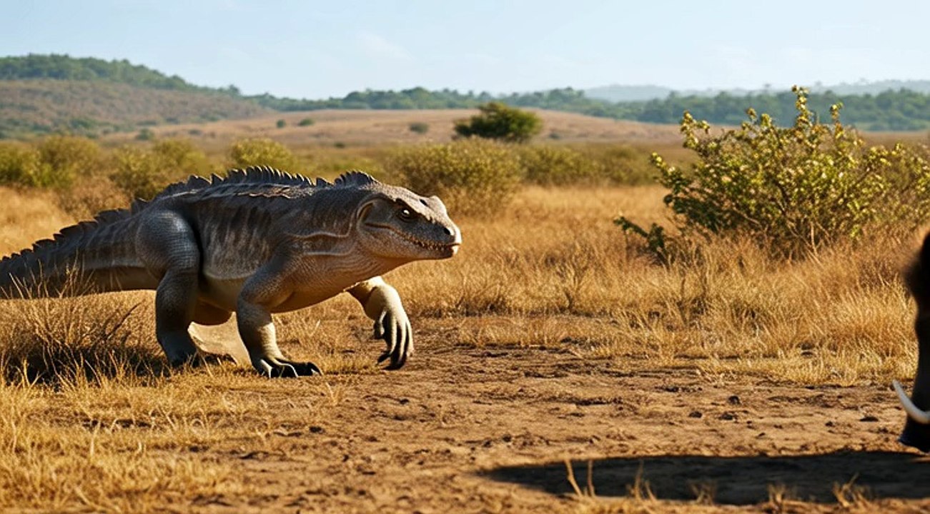 Komodo Dragon vs Wild Boar