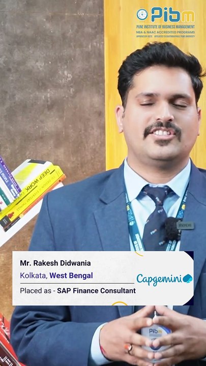PIBM to Capgemini | PGDM Placements | Rakesh Didwania: Batch 2024–26