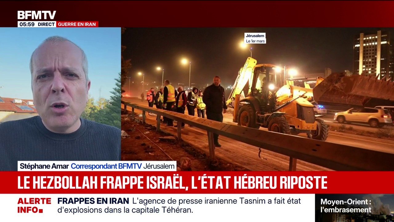 Beyrouth touchée par des frappes israéliennes après des tirs de drones et de missiles par le Hezbollah