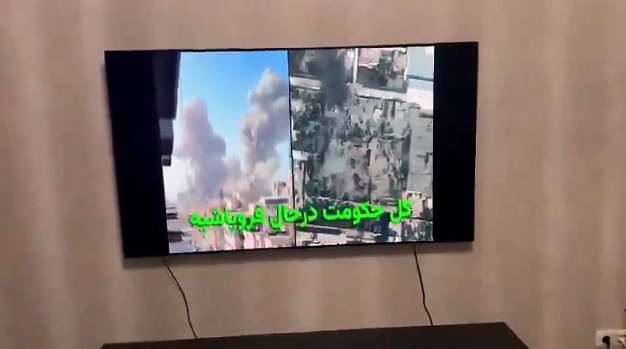 Regardez les chaînes de télé d'État iraniennes qui ont été piratées hier et ont diffusé un discours Premier ministre israélien Benjamin Netanyahou et des appels du prince Reza Pahlavi