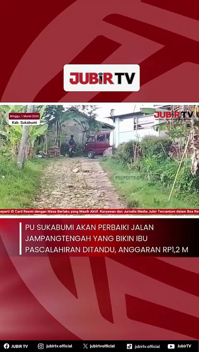 PU Sukabumi akan Perbaiki Jalan Jampangtengah yang Bikin Ibu Pascalahiran Ditandu, Anggaran Rp1,2 M