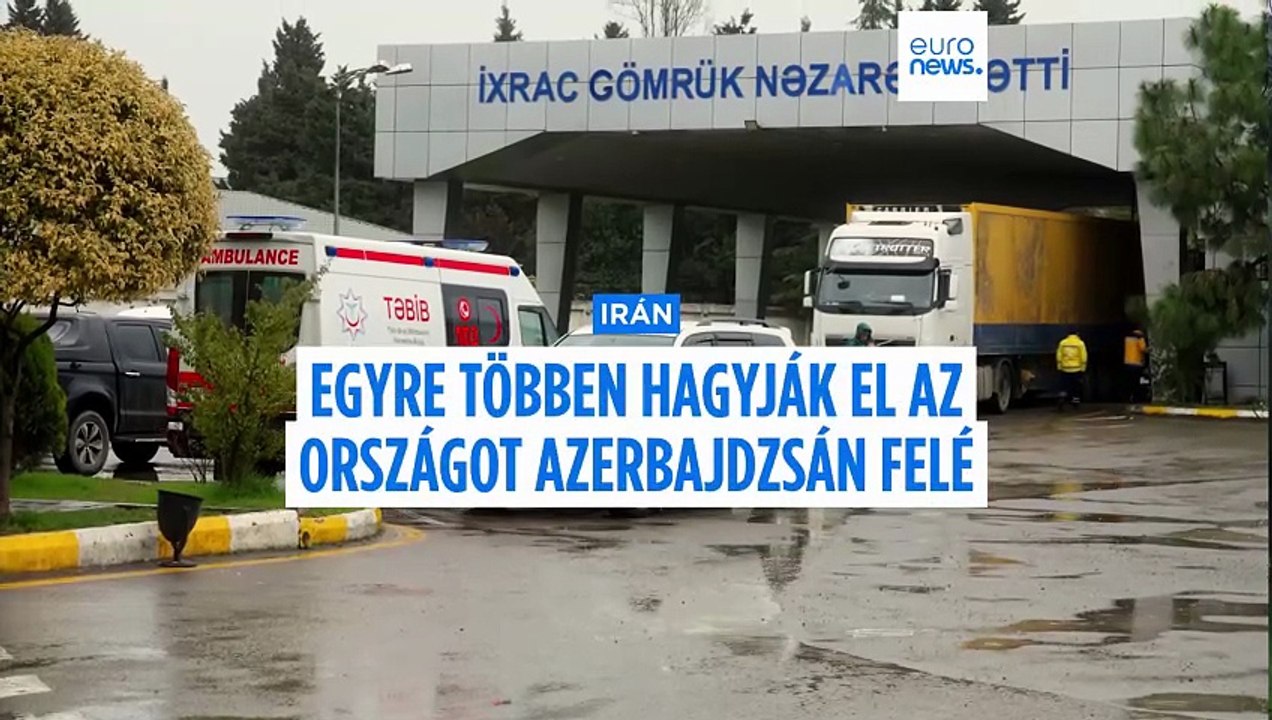 Azerbajdzsáni katonák segítik az iráni konfliktus elől menekülőket az asztarai határnál