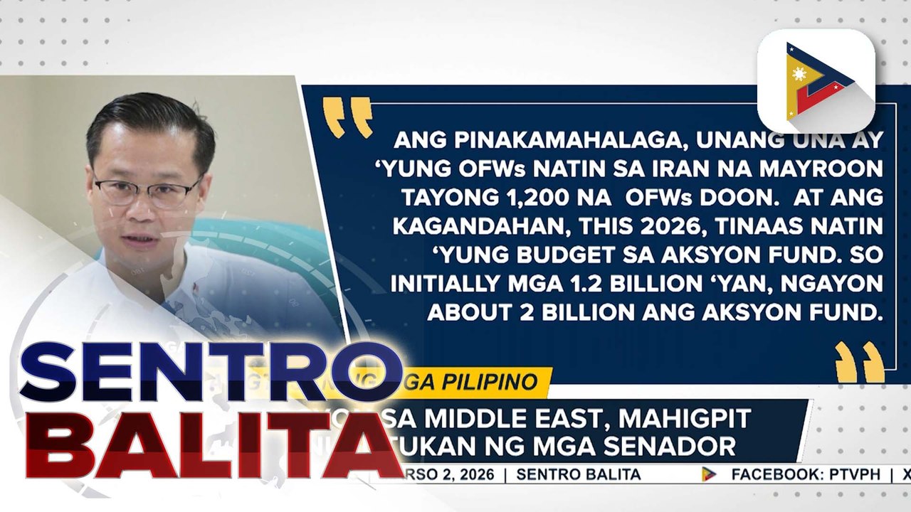 Kalagayan ng mga Pilipino sa #MiddleEast, mahigpit din na binabantayan ng mga mambabatas | ulat ni Louisa Erispe