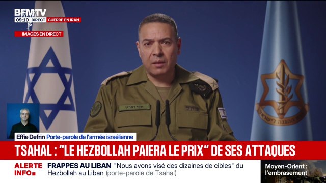 Guerre en Iran: Nous sommes confrontés à plusieurs fronts , déclare Effie Defrin, porte-parole de l'armée israélienne