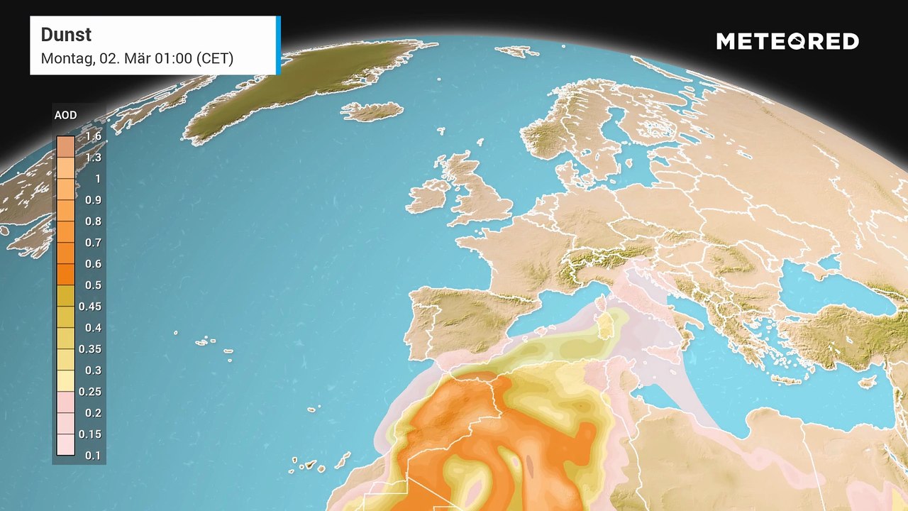 Staubwolke über Südeuropa! Bis Freitag erreicht sie auch Deutschland!