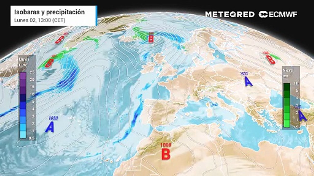 Tiempo muy variable durante los próximos días en España.
