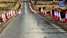 1000s of traffic cones on Smerlie road - original speed