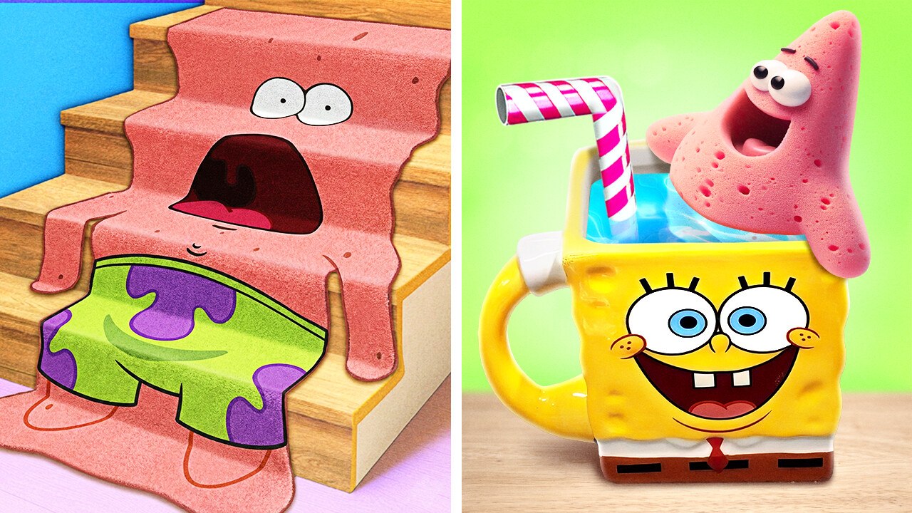 Wow! Cute and Fun Sponge Bob inspired DIYs 😍✨*I've Made A Fish Tank*