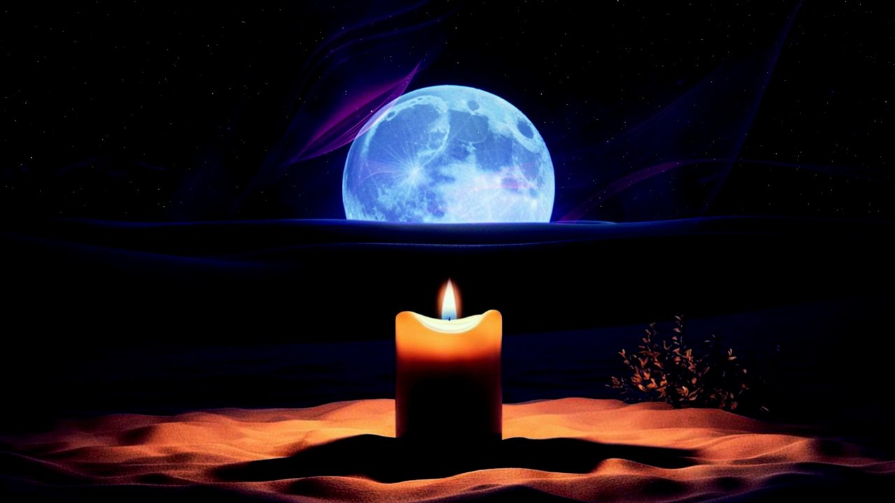 Douce musique pour bien dormir toute la nuit au calme d’une bougie en 4K