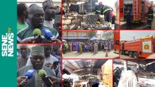 Guédiawaye : Un incendie ravage le marché Sahm, les commerçants désemparés