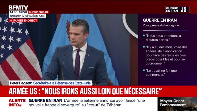 Guerre au Moyen-Orient: Nous irons aussi loin que nécessaire , affirme Peter Hegseth, secrétaire à la Défense des États-Unis