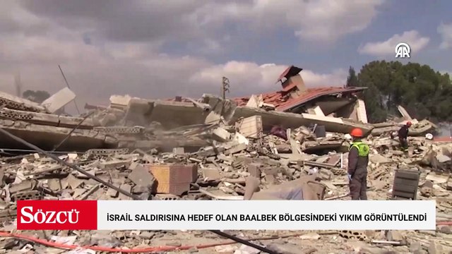 Lübnan'ın güneyinde İsrail saldırısına hedef olan Baalbek bölgesindeki yıkım görüntülendi
