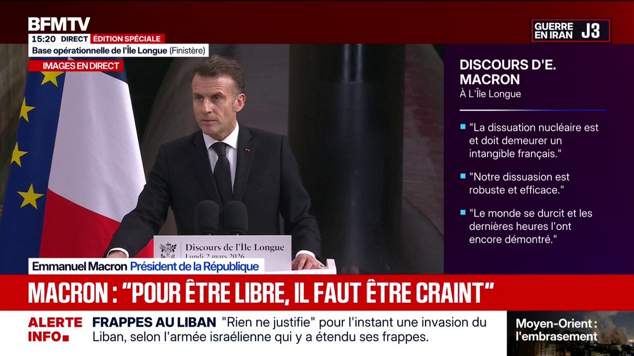 Dissuasion nucléaire: "Je n'hésiterais jamais à prendre les décisions qui seraient indispensables à la protection de nos intérêts vitaux", déclare Emmanuel Macron