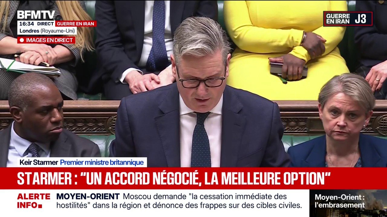 Keir Starmer, Premier ministre britannique: "Le Royaume-Uni n'a pas été impliqué dans les frappes initiales contre l'Iran qui ont été faites par les États-Unis et Israël"