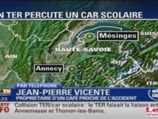 Un train percute un car scolaire