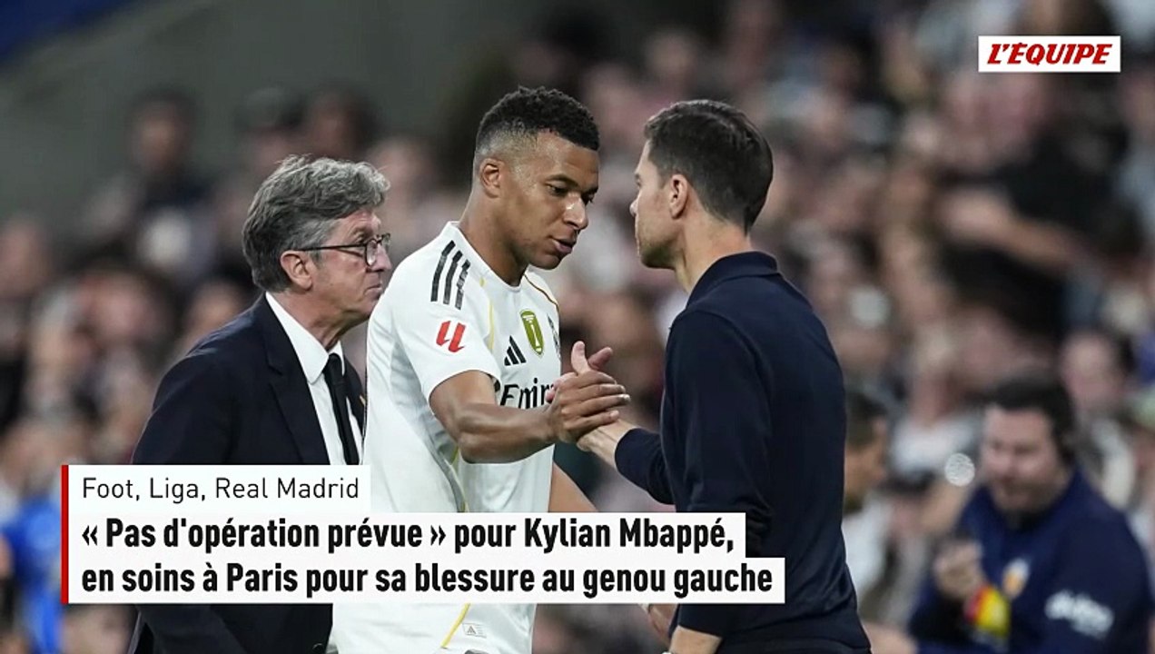 « Pas d'opération prévue » pour Kylian Mbappé, en soins à Paris pour sa blessure au genou gauche - Foot - Liga - Real Madrid