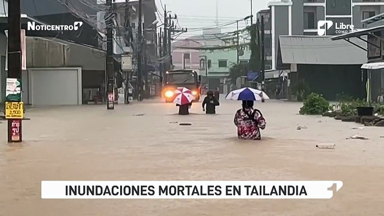 Video | Emergencia en Tailandia por lluvias: alrededor de 13 personas muertas