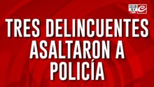 Tres delincuentes asaltaron a policía: le robaron el auto y le dispararon