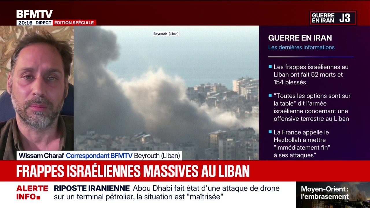 Guerre en Iran: "Le Liban est paralysé, le pays est vraiment à l'arrêt", explique Wissam Charaf, correspondant de BFMTV à Beyrouth
