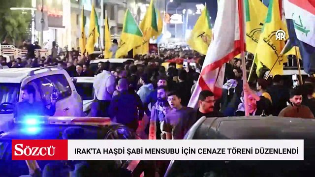 Irak’ın batısına düzenlenen saldırıda hayatını kaybeden bir Haşdi Şabi mensubu için cenaze töreni düzenlendi