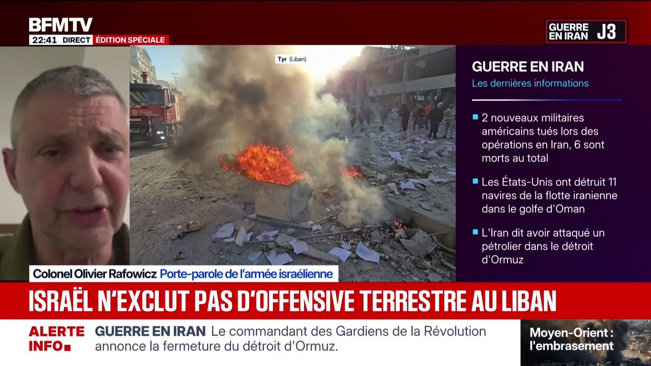 "L'Iran a mis le Hezbollah (entre Israël et le Liban) pour qu'il y ait une guerre", estime Olivier Rafowicz, porte-parole de l'armée israélienne