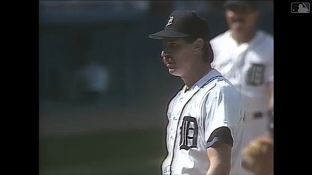 Jack Morris (DET) strikes out Harold Baines for final out of his 2 hit shutout (8/21/88)