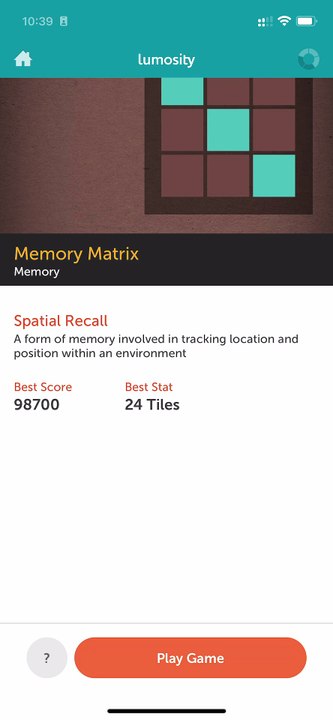 Lumosity Games 14: Memory Matrix for Memory Brain Training #lumositygame