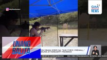Cast ng Kapuso action drama series na "Task Force: Firewall," sumabak sa gun handling at familiarity trainings | Unang Balita