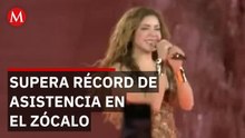 Shakira rompe récord de asistencia en el Zócalo de la CdMx