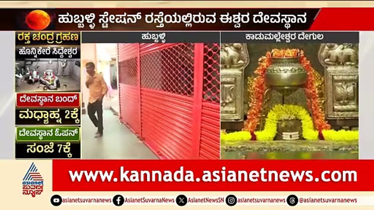 Hubballi: ಈಶ್ವರ ದೇವಸ್ಥಾನ ಬಾಗಿಲು ಬಂದ್‌, ಮೋಕ್ಷ ಕಾಲದ ಬಳಿಕ ದೇವಸ್ಥಾನ ಓಪನ್‌ | Lunar Eclipse 2026