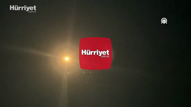 İran'dan İsrail'e misilleme olarak ateşlenen füzeler Ramallah ve El Halil kenti semalarında görüntülendi