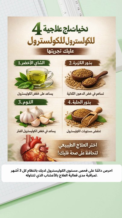 4 خيارات علاجية عشبية لخفض الكوليسترول عليك تجربتها