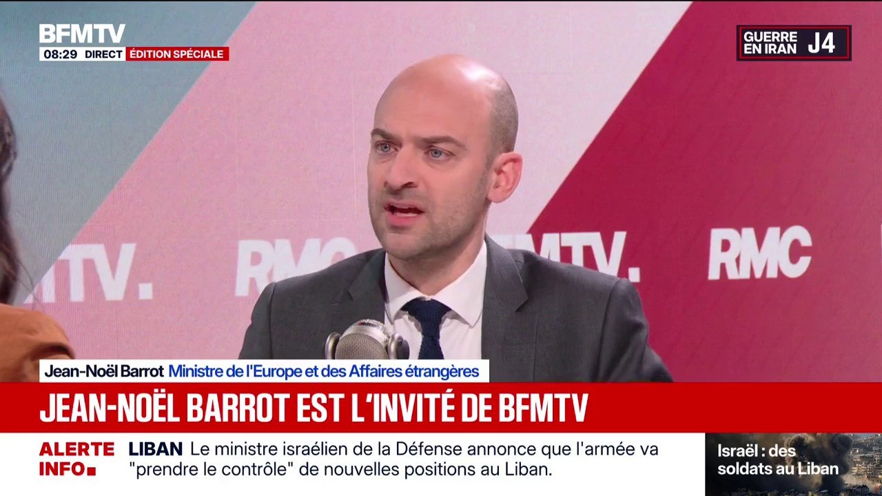 Guerre au Moyen-Orient: "Nous nous tenons prêts" à intervenir, déclare Jean-Noël Barrot, ministre des Affaires étrangères