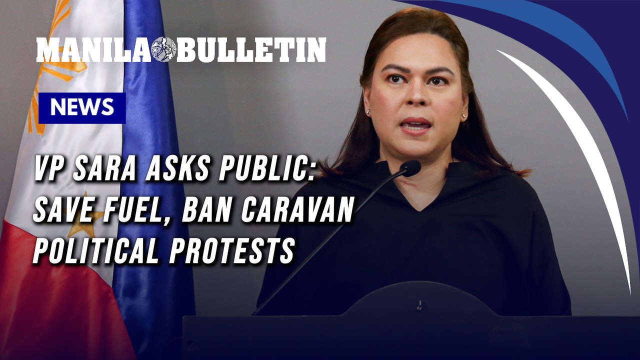 VP Sara asks public: Save fuel, ban caravan political protests