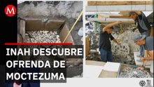 INAH descubre la ofrenda más grande atribuida a Moctezuma en el Templo Mayor