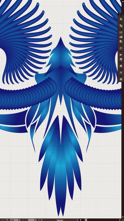 "Who would have thought this effect was just a repetitive shape?" #designlearning #vectorpattern #designprocess #phoenixlogo #blueaesthetic