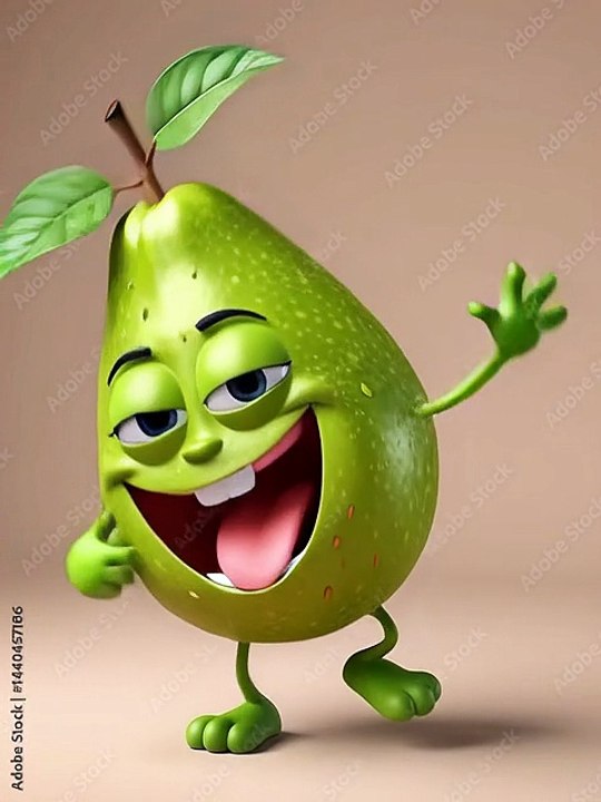 Nashpatti Happy Dance 🍐💃 | Cute Fruit Dance Animation for Kids