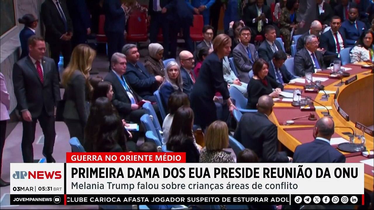 Melania Trump preside reunião da ONU em meio à conflito no Irã