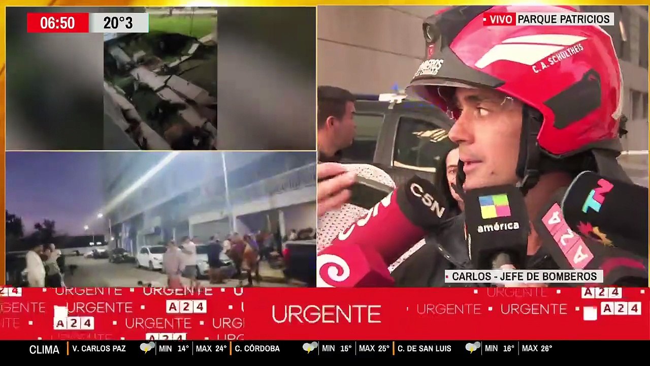 Derrumbe en Parque Patricios: se desplomó el patio interno de un complejo de viviendas y hay vecinos evacuados