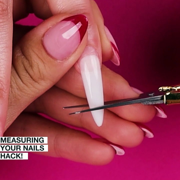 Simple nail length measurement hack! 💅📏
