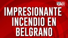 Impresionante incendio en Belgrano: se prende fuego un sexto piso