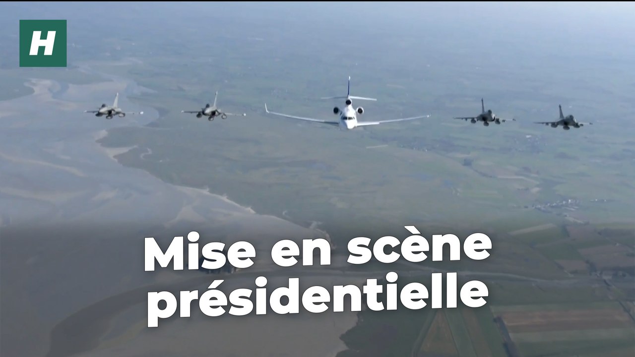 Emmanuel Macron escorté par des avions Rafale, ce que signifie cette mise en scène