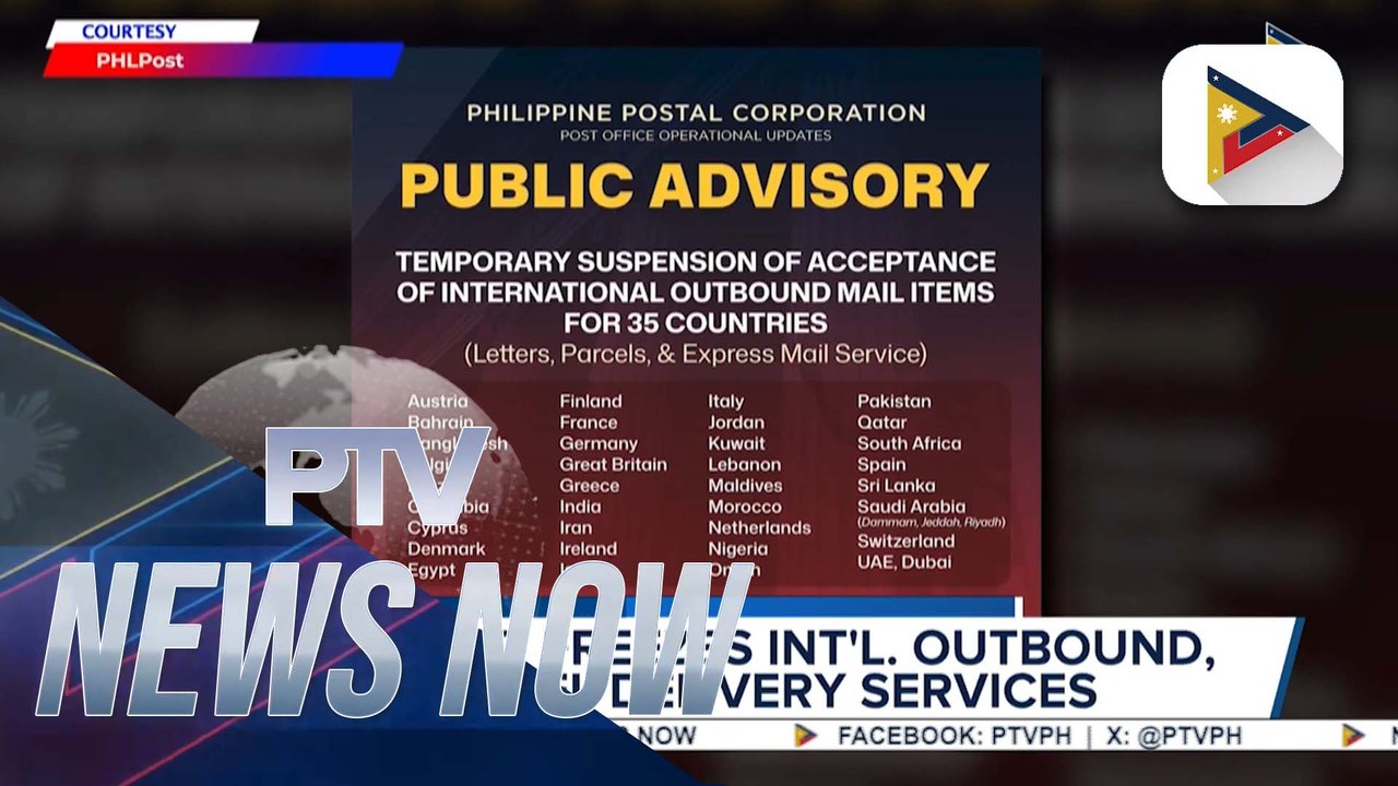 PhilPost freezes int'l. outbound, parcel delivery services