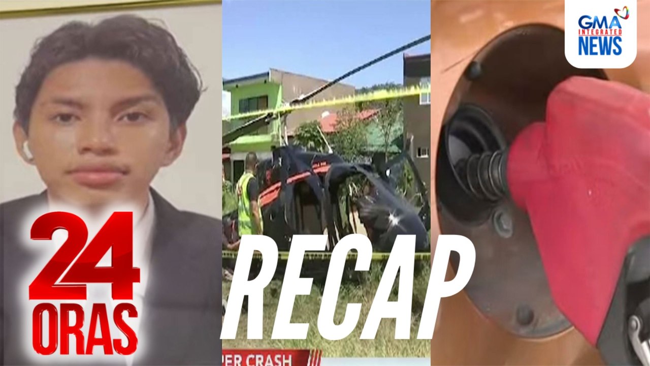 24 Oras: (Part 1) Maritime student na biktima ng hazing?; Bumagsak na chopper; Epekto ng gulo sa Middle East sa presyo ng langis; atbp.