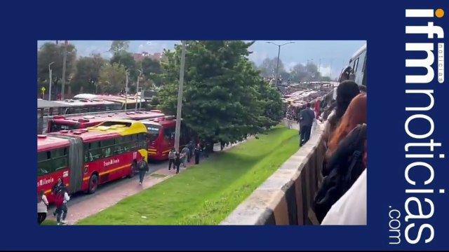 Bloqueos en Transmilenio en Bogotá