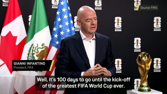 Infantino celebrates 100 days until 2026 FIFA World Cup